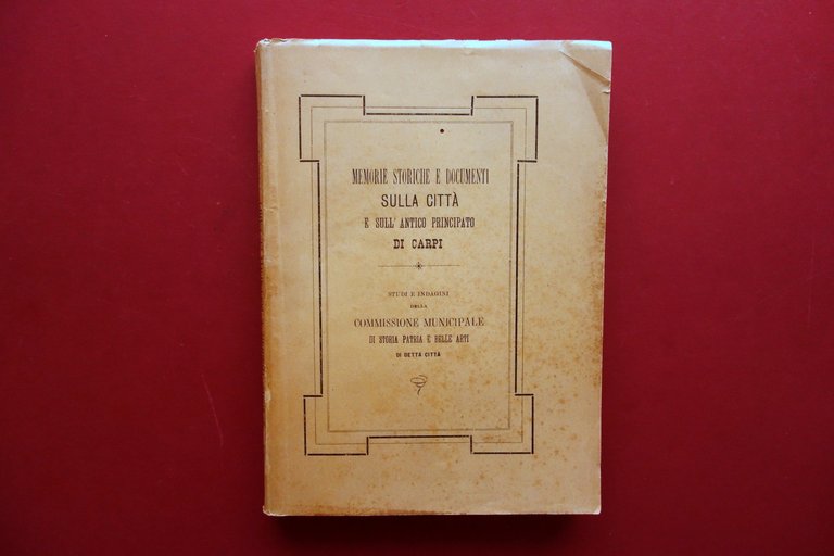 Spinelli Notizie Spettanti alla Storia della Musica in Carpi Rossi 1900
