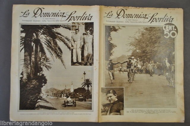 Sport Domenica Sportiva Ciclismo Lipsia Automobilismo Nizza Varzi Nuvolari 1934