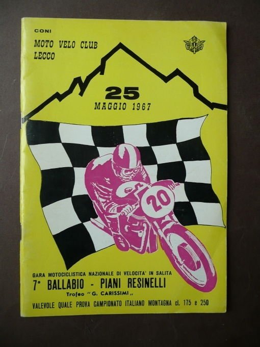 Sport Motociclismo Moto Volo Club Lecco FIM Ballabio Piani Resinelli maggio1967