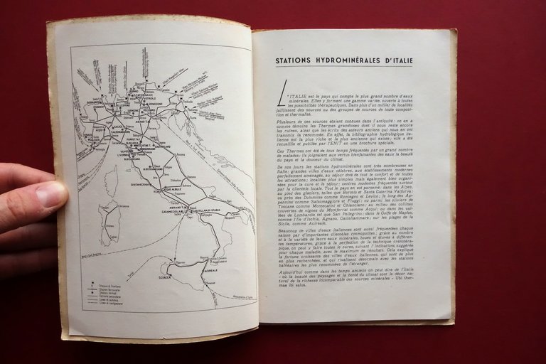 Stations Hydrominerales d'Italie ENIT 1933 Bellissima Copertina Grafica Deco