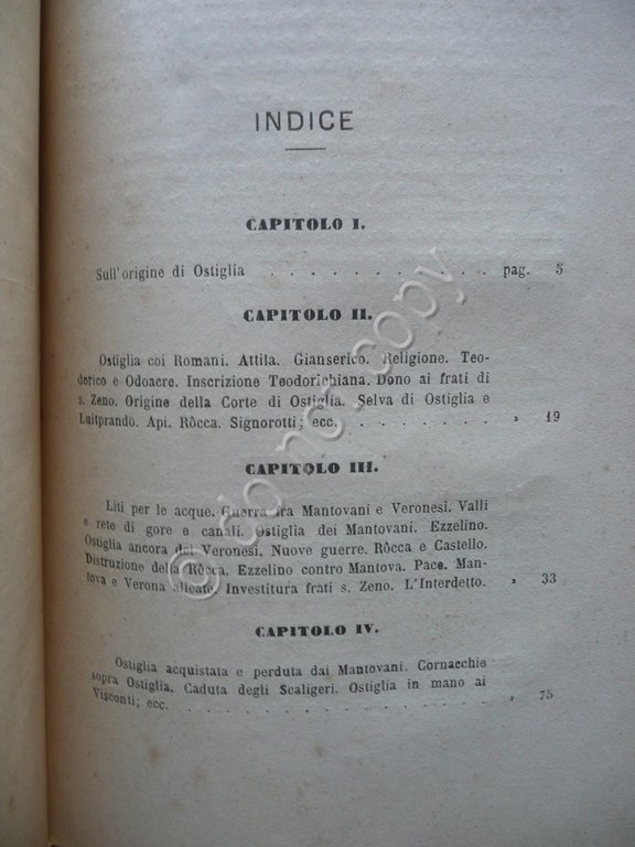 Statistica e Storia di Ostiglia Antonio Zanchi Bertelli Luigi Segna …