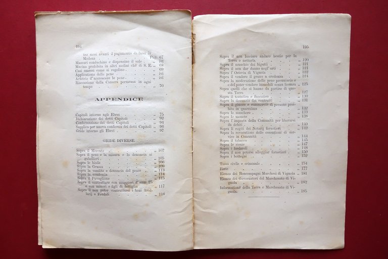 Statuti e Leggi per il Marchesato di Vignola Tip. Monti …