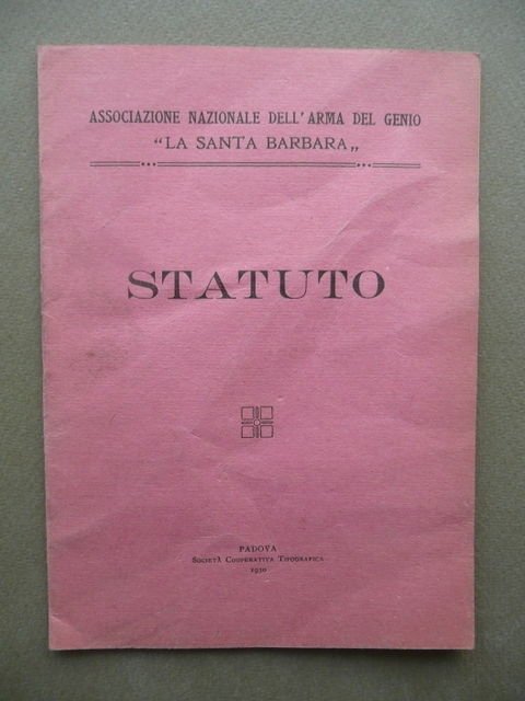 Statuto Associazione Nazionale Arma Del Genio La Santa Barbara Padova …