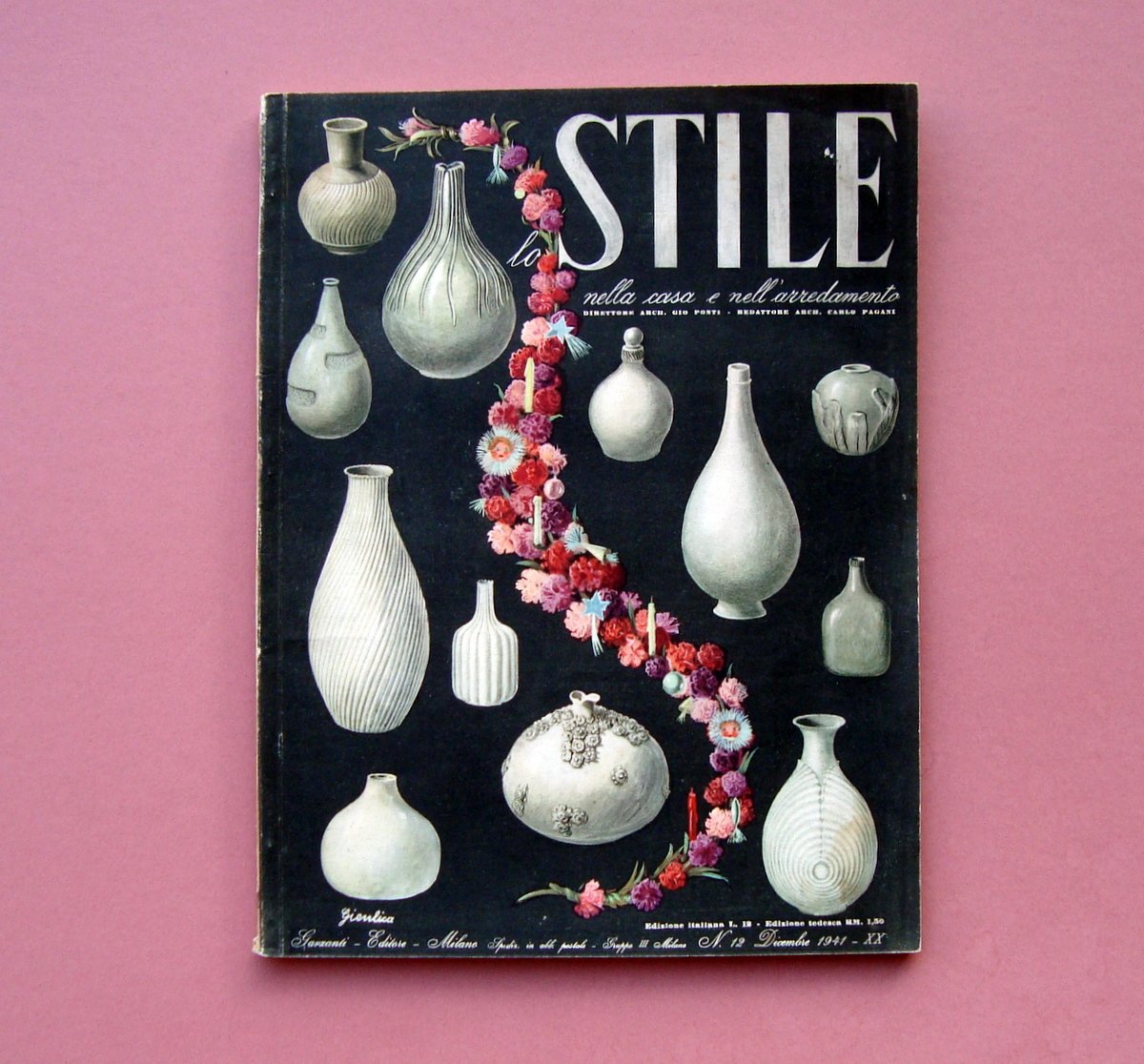 Stile Rivista Casa Arredamento N.12 Dicembre 1941 Gienlica vasi Richard …