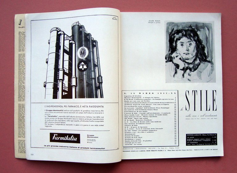 Stile Rivista Casa Arredamento N. 15 Marzo 1942-XX Gienlica