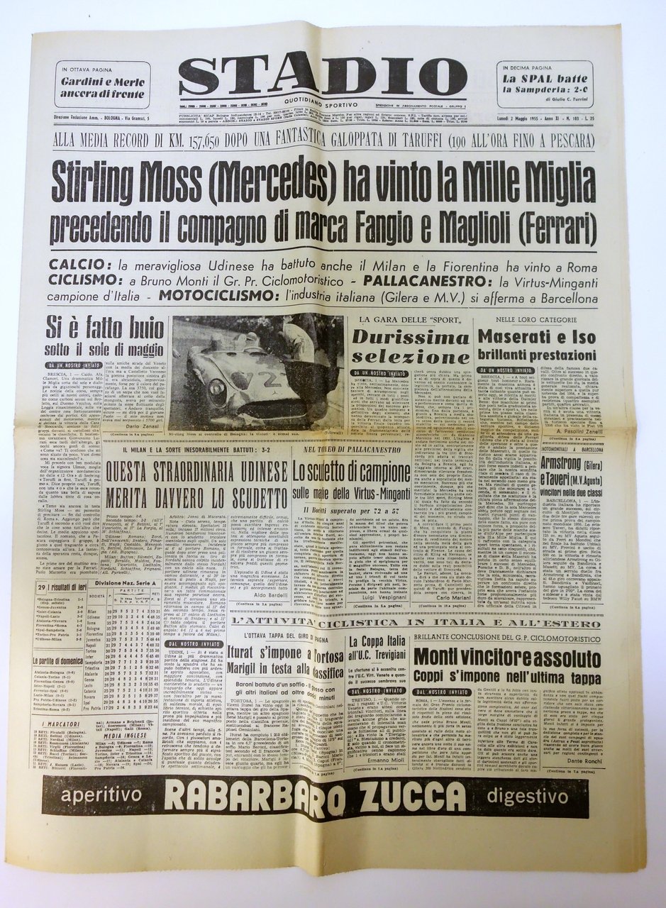 STIRLING MOSS MERCEDES HA VINTO LA MILLE MIGLIA FANGIO FERRARI …