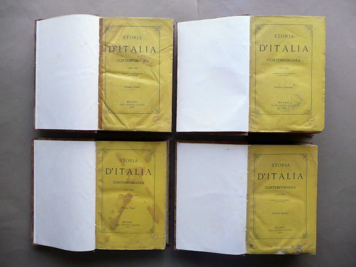 Storia d'Italia Contemporanea 1850-66 L. Zini Guigoni Milano 1866-69 4 … | Immagine principale