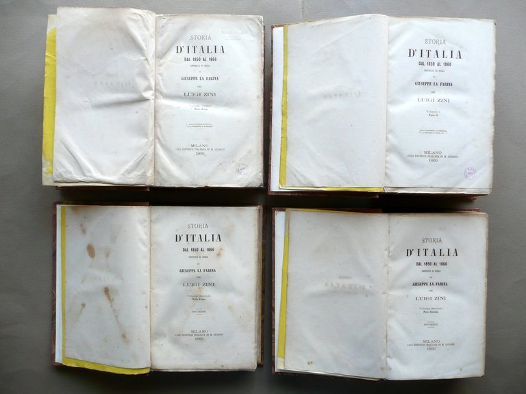 Storia d'Italia Contemporanea 1850-66 L. Zini Guigoni Milano 1866-69 4 … | Immagine Gallery 5