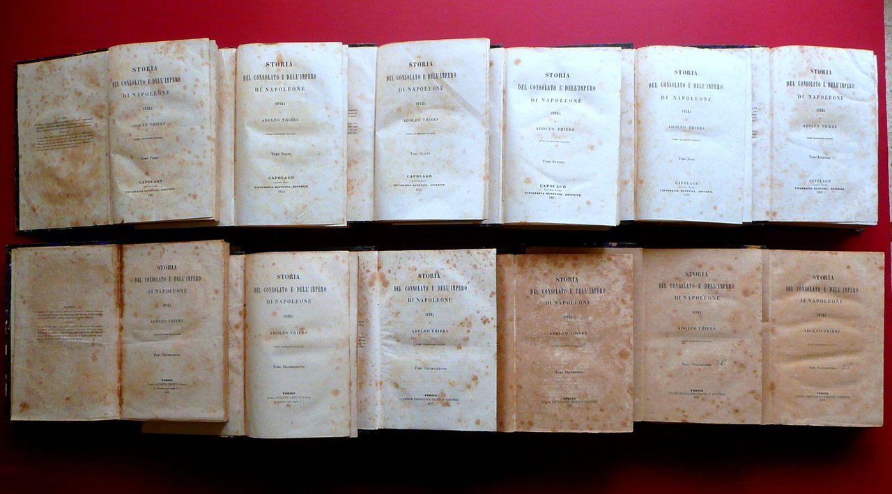 Storia del Consolato e Impero di Napoleone A. Thiers Capolago …