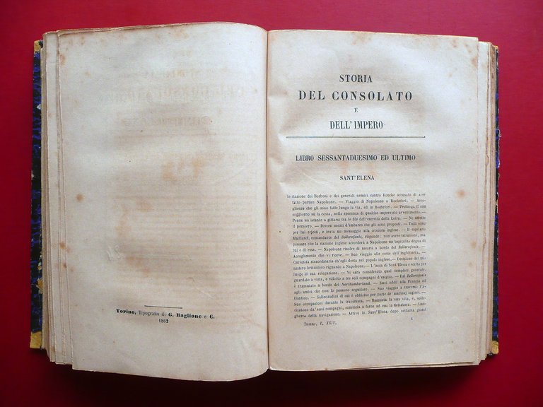 Storia del Consolato e Impero di Napoleone A. Thiers Capolago …