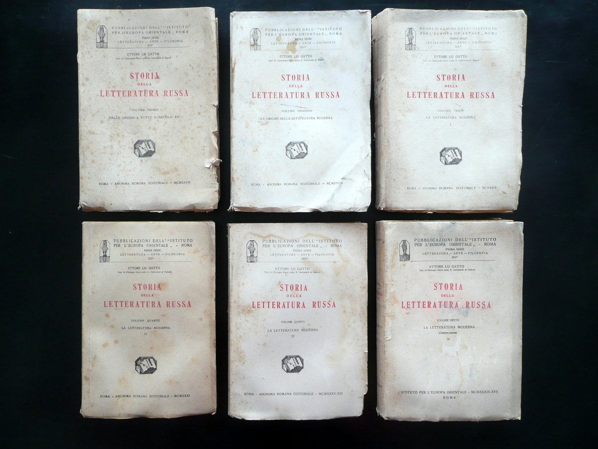 Storia della Letteratura Russa Ettore Lo Gatto Roma 1928 6 …