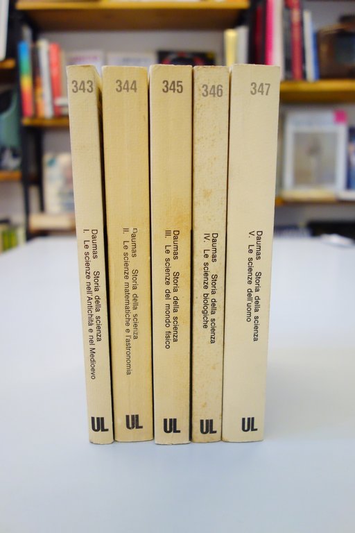 STORIA DELLA SCIENZA DAUMAS LATERZA COMPLETA 5 VOLUMI 1976