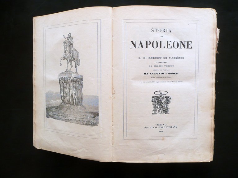 Storia di Napoleone Laurent de L'Ardeche Vernet Lissoni Fontana Torino …