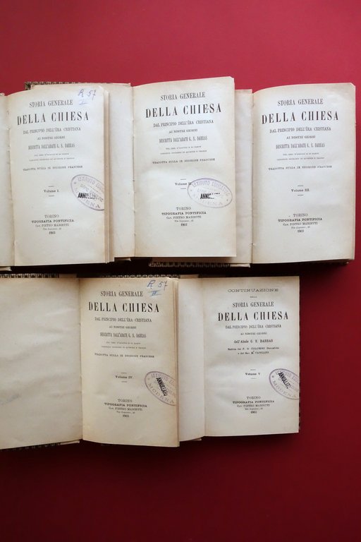 Storia Generale della Chiesa G. S. Darras Marietti Torino 1903 …