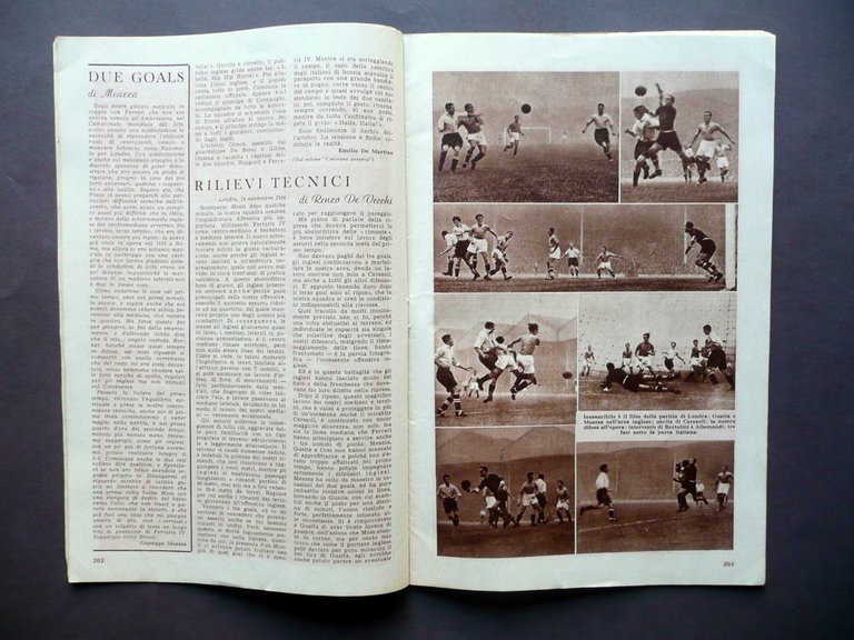 Storia Illustrata della Nazionale Fascicolo VII 1934-36 Calcio Illustrato 1949