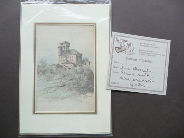 Storia Locale Disegno Tecnica Mista Acquarello China Guiglia Modena Fine …