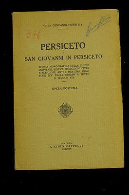 Storia locale San Giovanni in Persiceto Giovanni Forni 1927 Cappelli | Immagine principale