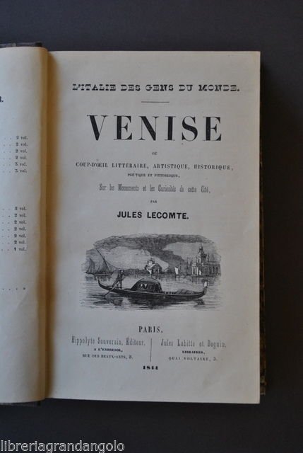 Storia Locale Veneto Venezia Lecomte Venise Colpo Occhi Arte Storia … | Immagine principale