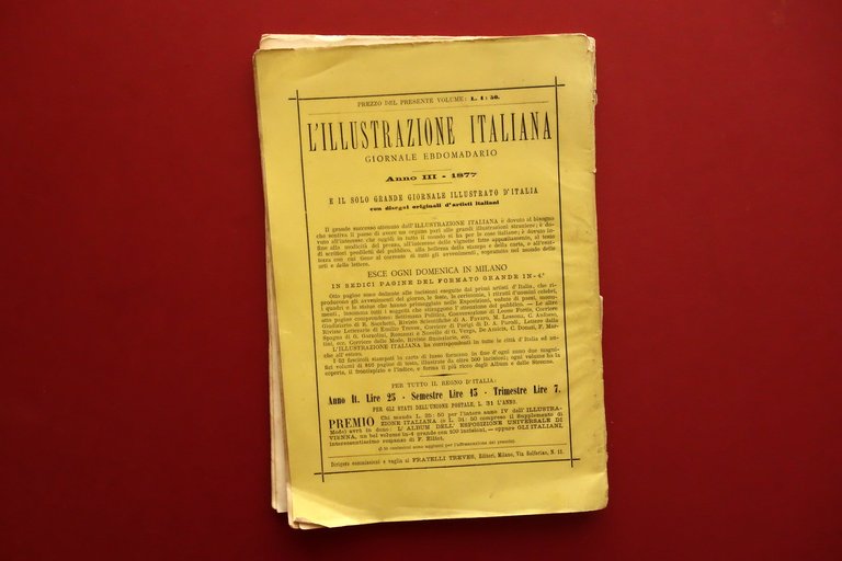 Strenna della Illustrazione Italiana per l'Anno 1877 37 Incisioni Treves …