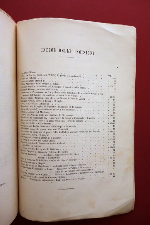 Strenna della Illustrazione Italiana per l'Anno 1877 37 Incisioni Treves …