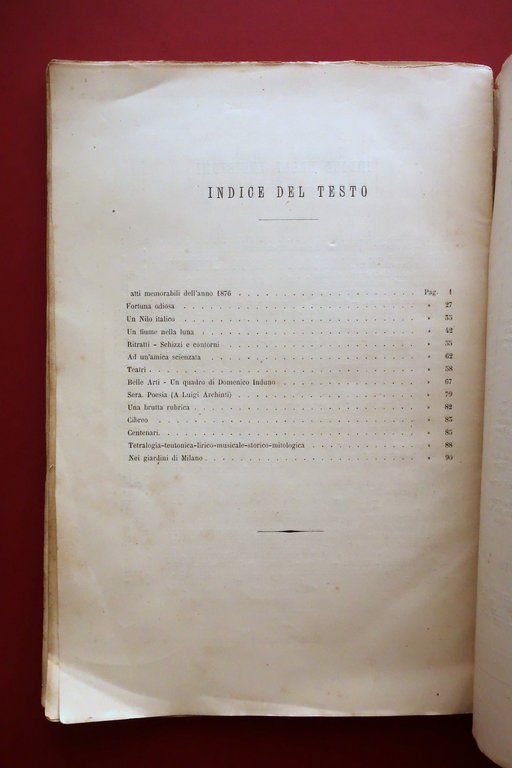 Strenna della Illustrazione Italiana per l'Anno 1877 37 Incisioni Treves …
