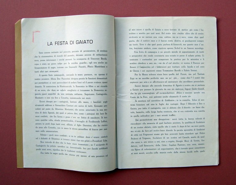 Strenna Pavullese Natale 1958 Societ‡ della Torre Festa Gaiato Edilizia …