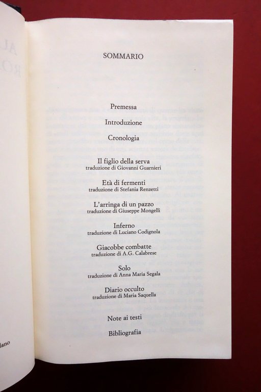 Strindberg Romanzi e Racconti Meridiani Mondadori 1991 Volume 1