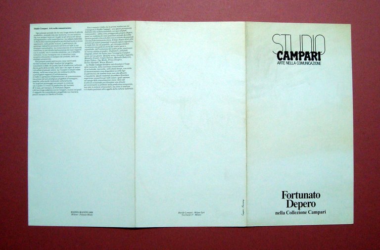 Studio Campari Fortunato Depero nella collezione 1989 Palazzo Reale Milano
