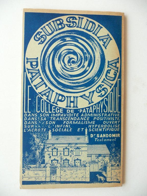 Subsidia Pataphysica N. 8 College Pataphysique Ex Libris Piero Chiara …