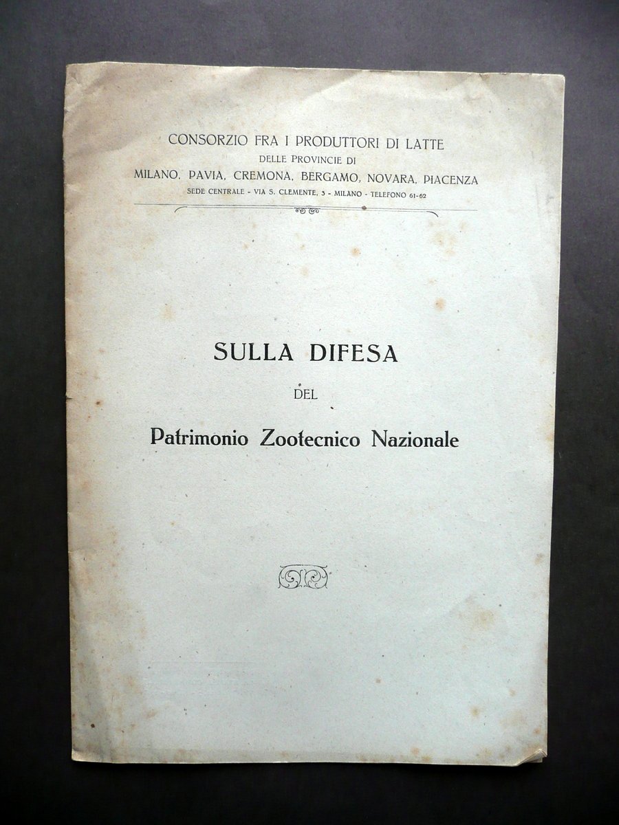Sulla Difesa del Patrimonio Zootecnico Nazionale Milano 1918 Razionamento Carne | Immagine principale