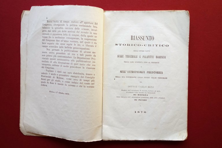 Sulle Terremare e Palafitte Modenesi C. Boni Avanzi Animali G. …