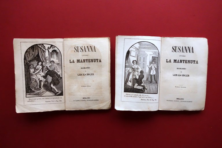 Susanna ovvero La Mantenuta Romanzo Kock Pagnoni 1870ca 2 Volumi …