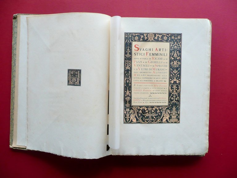 Svaghi Artistici Femminili A. Melani Hoepli Milano 1892 Ricami Gioielli …