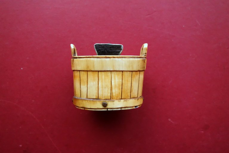 Tabacchiera Originale Ottocento in Osso e Corno Fatta a Mano … | Immagine Gallery 1