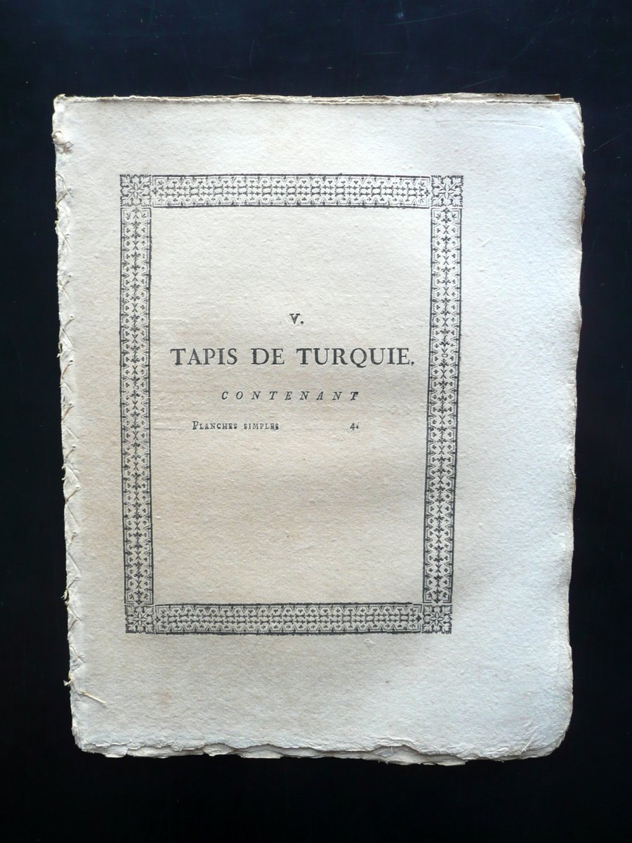 Tapis de Turquie Tappeti 4 Tavole Incise Enciclopedie De Felice …