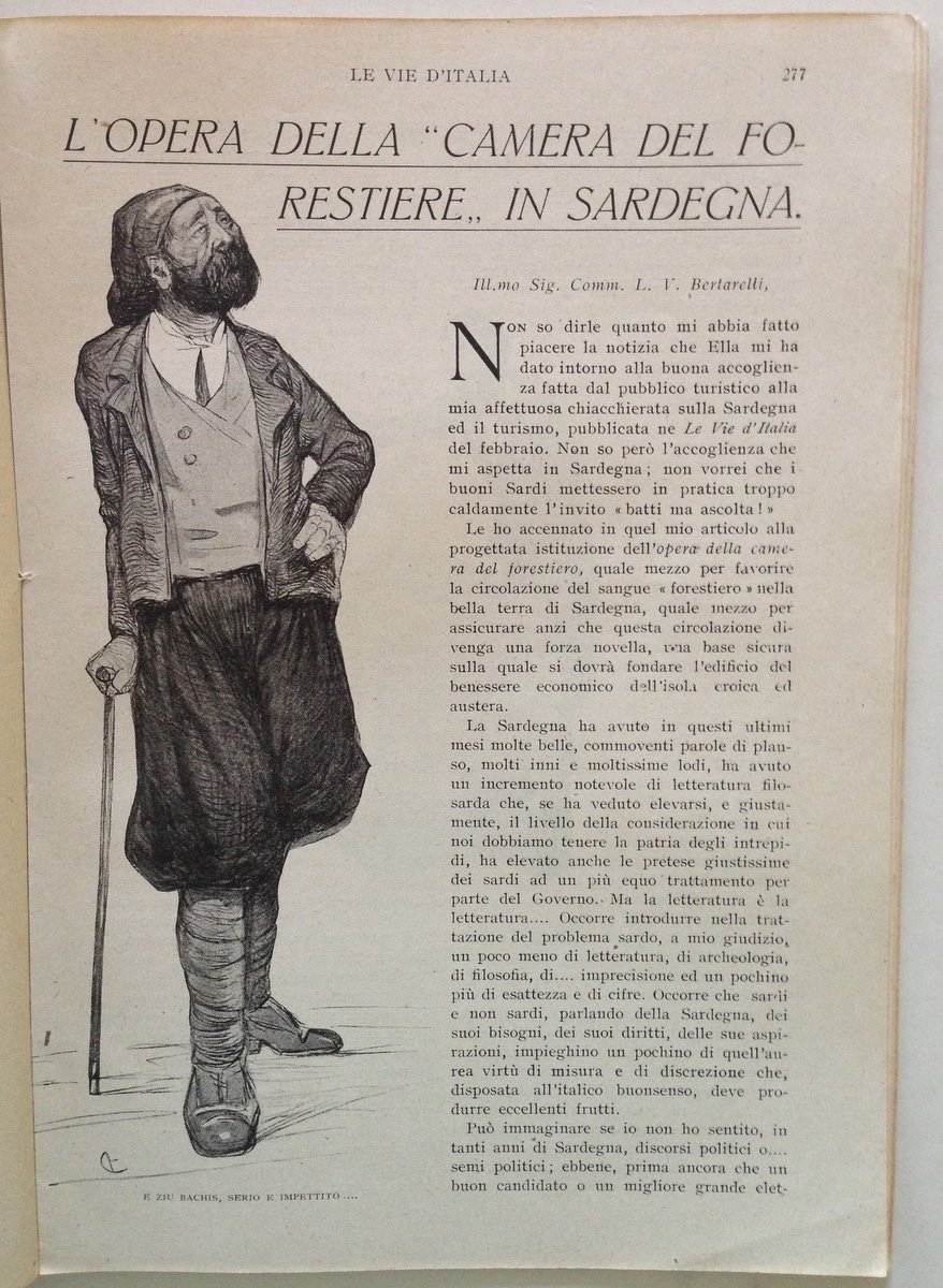 Taramelli L'Opera della Camera del Forestiere in Sardegna Vie d'Italia … | Immagine principale