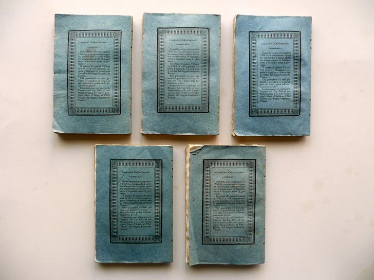 Teatro Moderno Applaudito Gattei Venezia 1834-38 5 Tomi Completi Commedie …