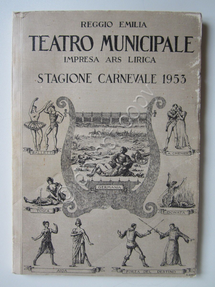 Teatro Municipale Reggio Emilia Stagione Carnevale 1953 Aida Tosca Verdi …