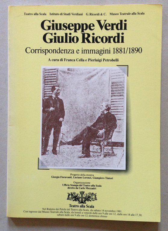 Teatro Scala Giuseppe Verdi Giulio Ricordi Corrispondenza Immagini 1881 1890 | Immagine Gallery 1