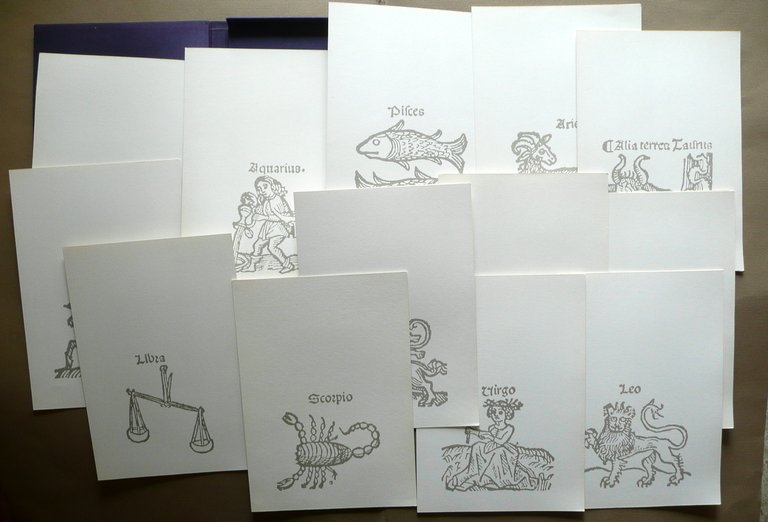 Teksid Advertising Torino Cartella Segni Zodiacali Zodiaco Omaggio Auguri 1978