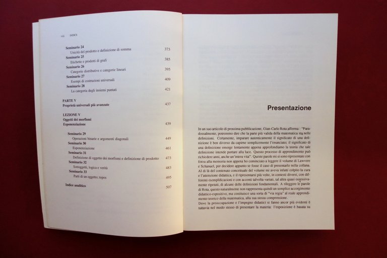 Teoria delle Categorie un'Introduzione alla Matematica Concettuale Muzzio 1994