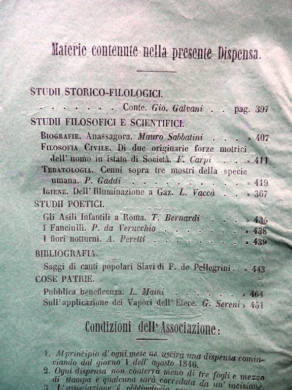 Teratologia Tre Mostri della Specie Umana Gaddi Tavola L'Educatore Storico …