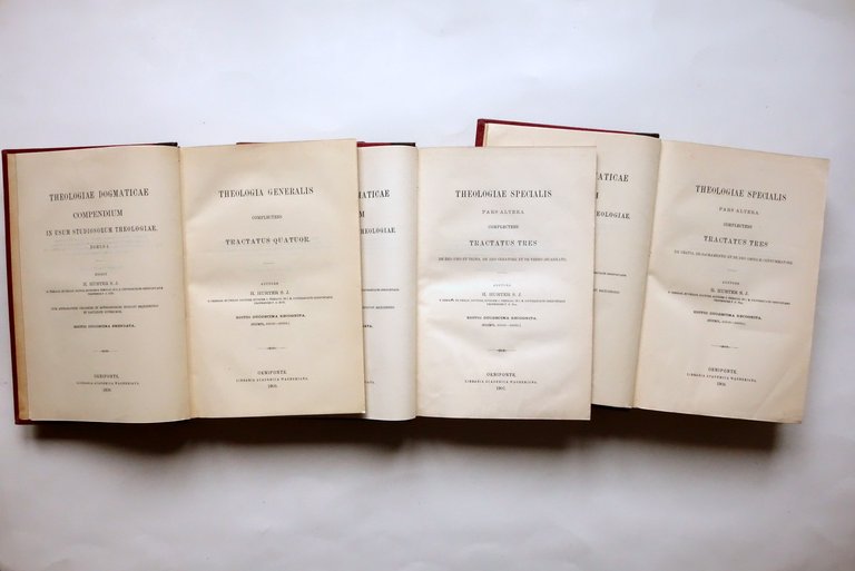 Theologiae Dogmaticae Compendium H. Hurter Wagneriana 1908-09 3 Volumi Completo