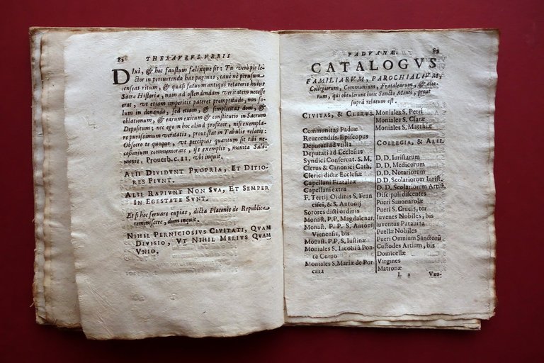 Thesaurus Urbis Paduanae Petri Savioli Frambotti Padova 1682 2∞ Parte