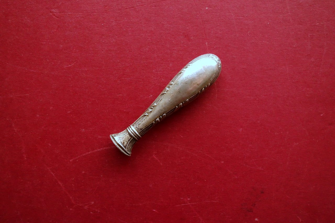 Timbro in Argento Anni '30 Non Inciso Punzonato 800