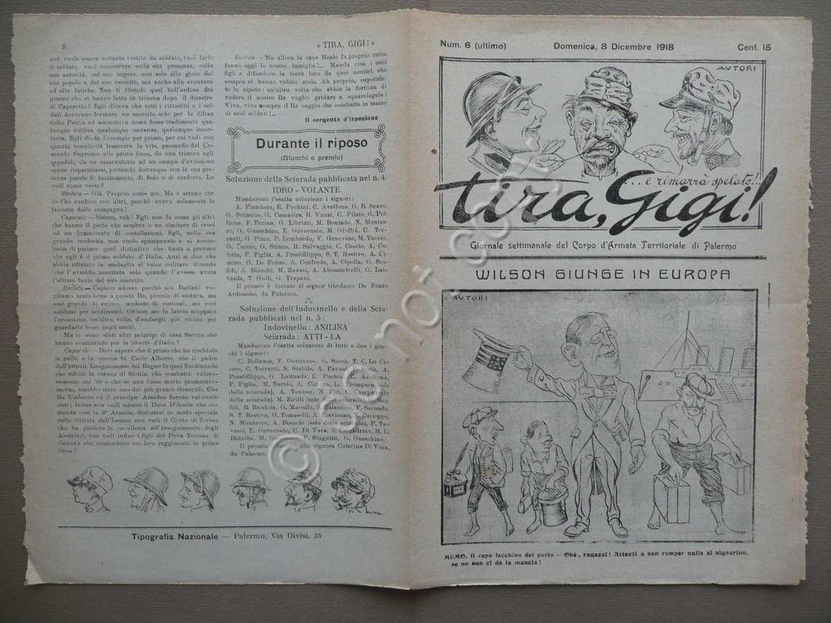 Tira, Gigi! E Rimarr‡ Spelato! Giornale di Trincea Corpo Armata …
