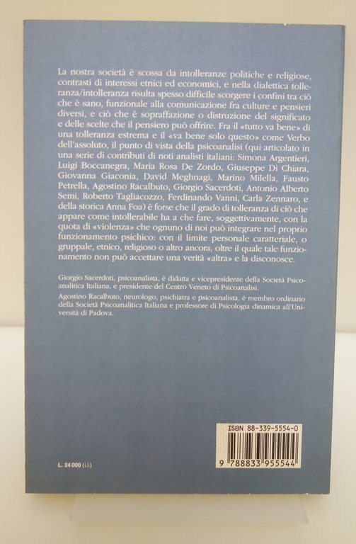 TOLLERANZA E INTOLLERANZA SACERDOTI RECALBUTO BOLLATI BORINGHIERI 1995
