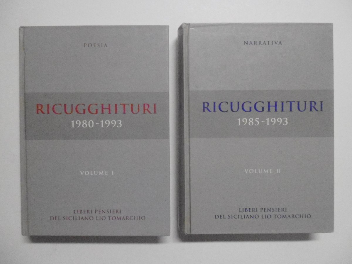 Tomarchio Lio Ricugghituri Letterio Tomarchio 1994 2 volumi completo