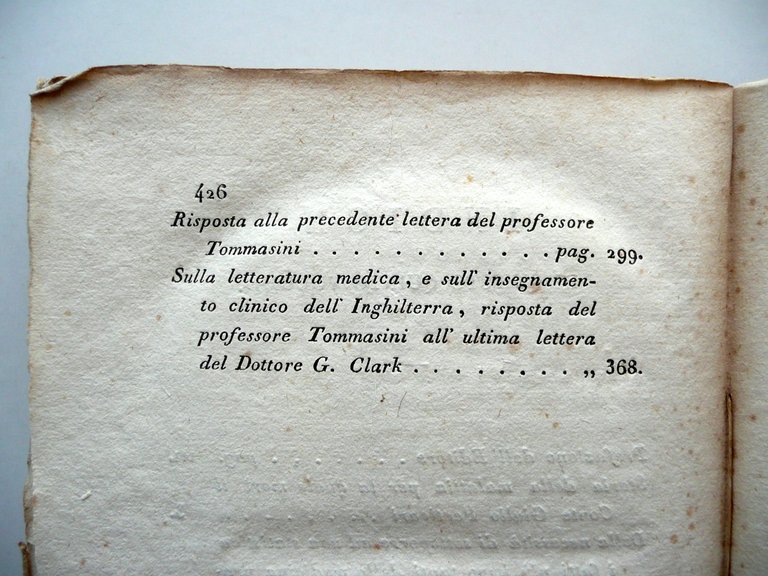 Tommasini Dissertazioni e Altri Scritti sulla Nuova Dottrina Medica 1826 …