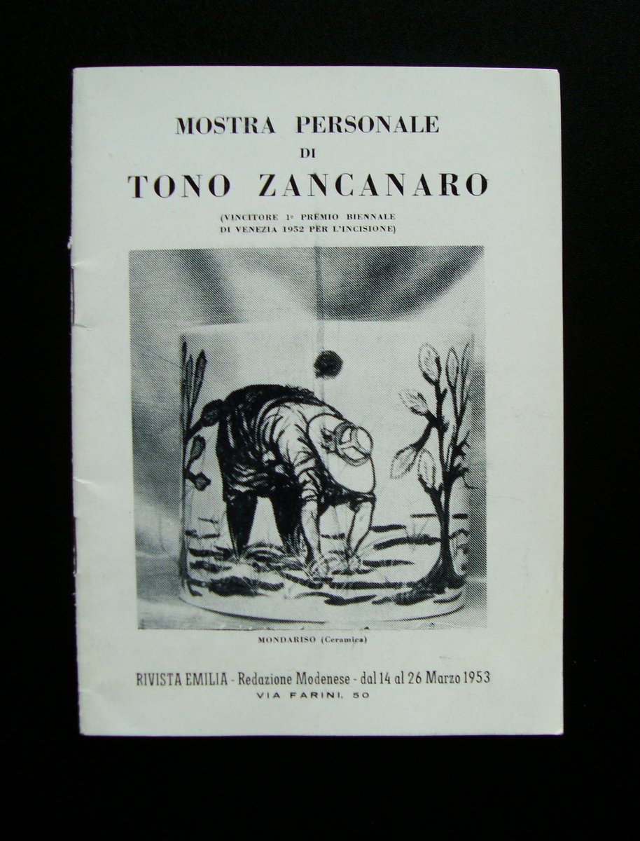 Tono Zancanaro mostra personale 1953 Giorgio Rubinato Realismo